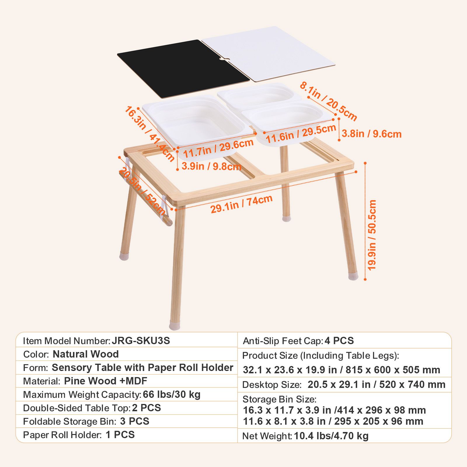 Kids Outdoor Sensory Table - Mesa Sensorial para Niños Pequeños, Mesa