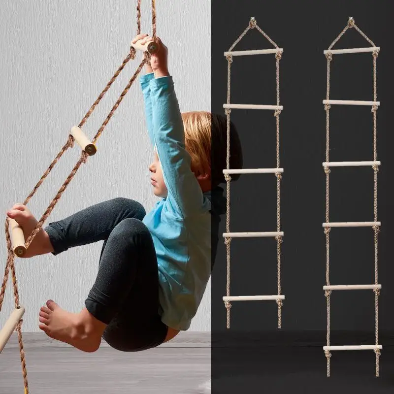 Kids Outdoor Climber - Escalera de madera para actividades al