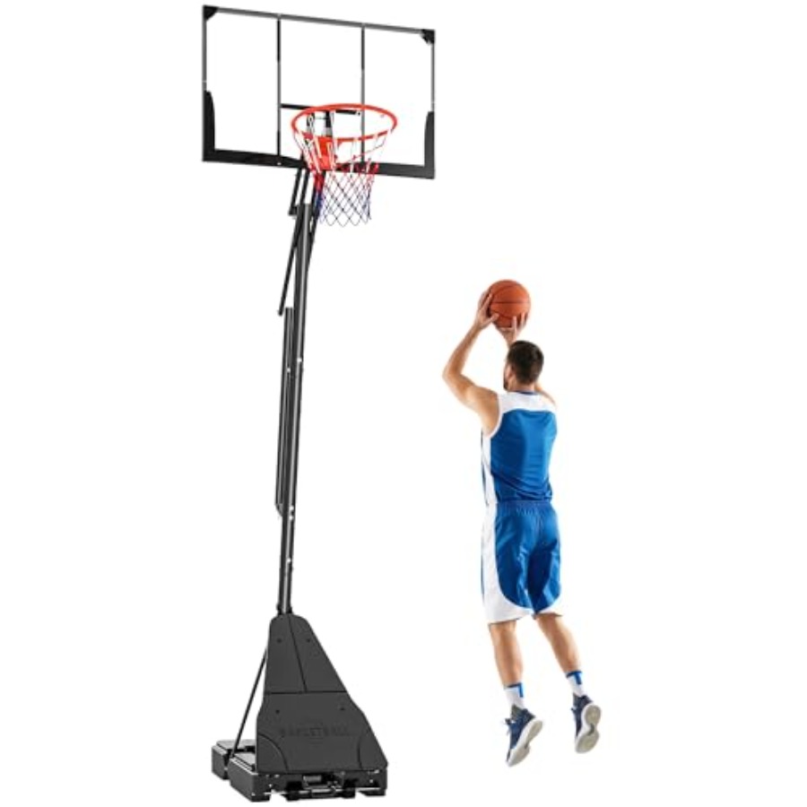 Basketball Hoop Outdoor - Aro de baloncesto portátil para exteriores,