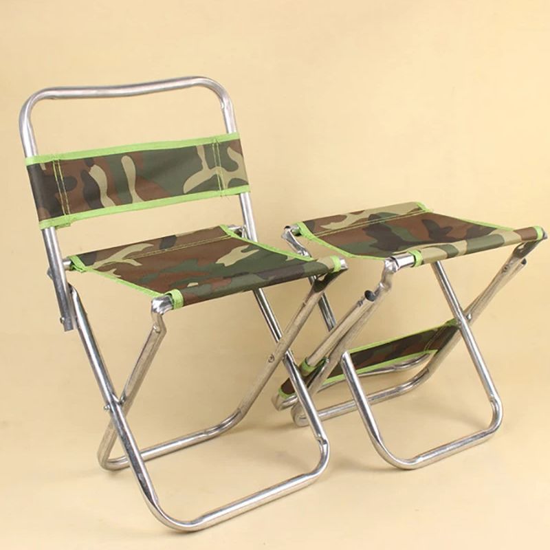Kids Outdoor Lounge Furniture - Taburete Plegable de Camuflaje con Respaldo