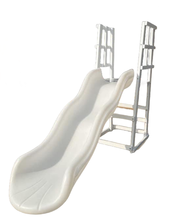 Kids Outdoor Furniture - Gran oferta, tobogán doble blanco para