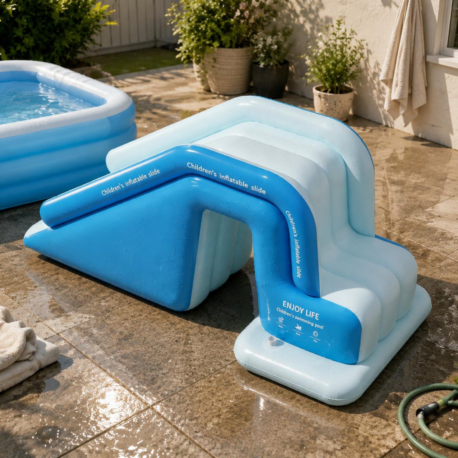 Tobogán Inflable para Piscina, - Kids Outdoor Pool reseña y precio
