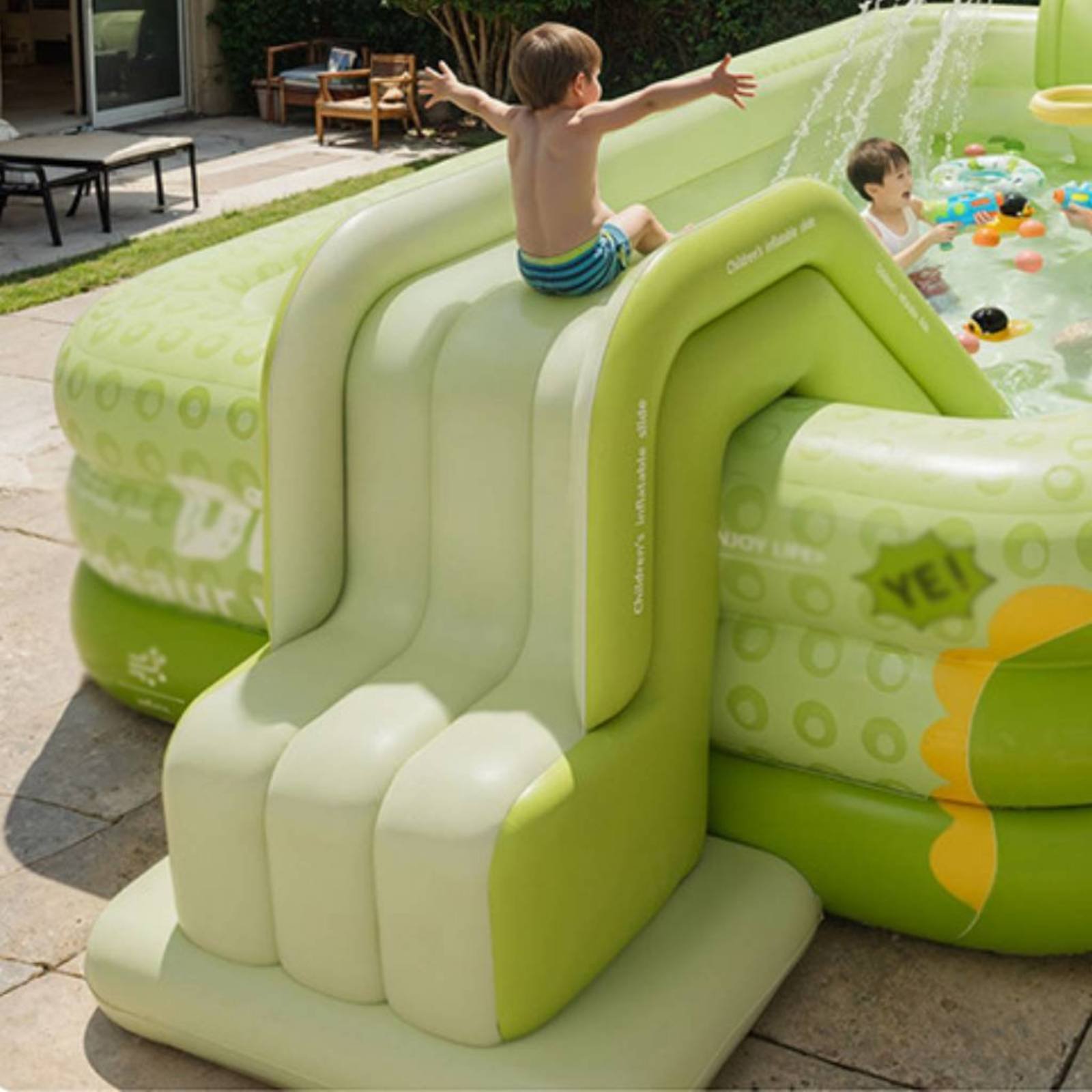 Tobogán Inflable para Piscina, - Kids Outdoor Pool reseña y precio