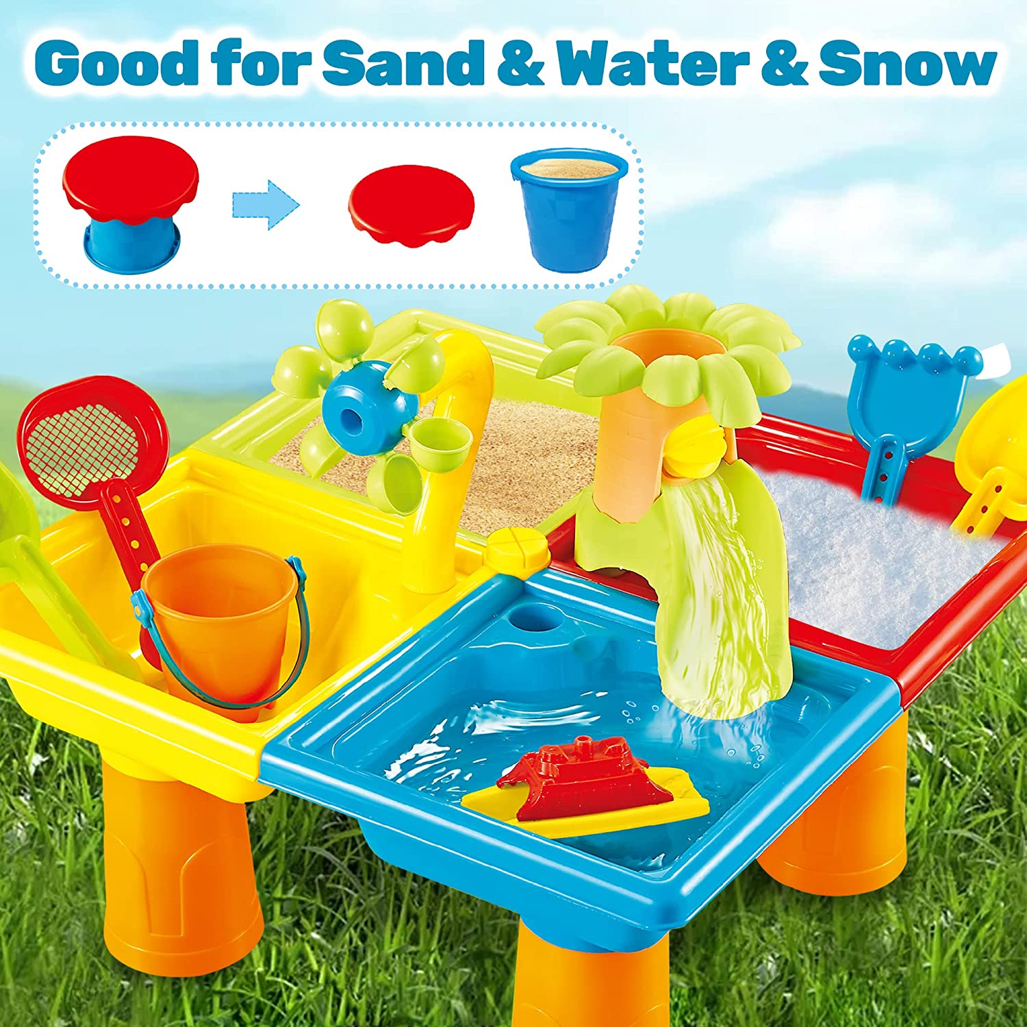 Mesa de playa para niños, jueg - Kids Outdoor Play Table reseña y precio