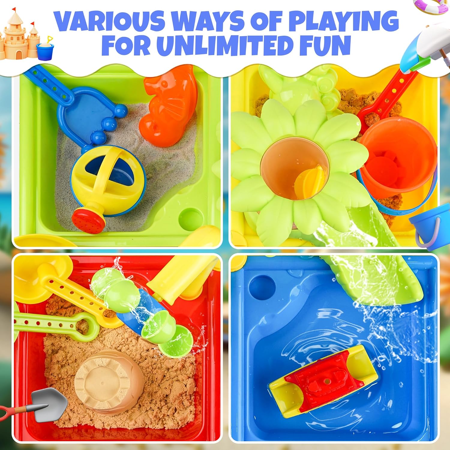 Mesa de agua de verano para ni - Kids Outdoor Sensory Table reseña y precio