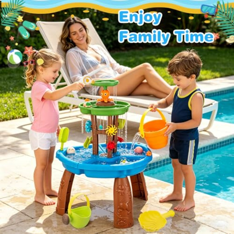 Juguetes de mesa de agua para  - Kids Outdoor Sensory Table reseña y precio