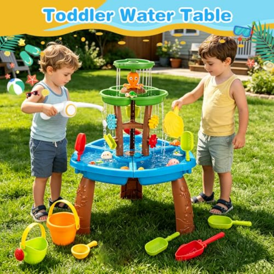 Juguetes de mesa de agua para  - Kids Outdoor Sensory Table reseña y precio