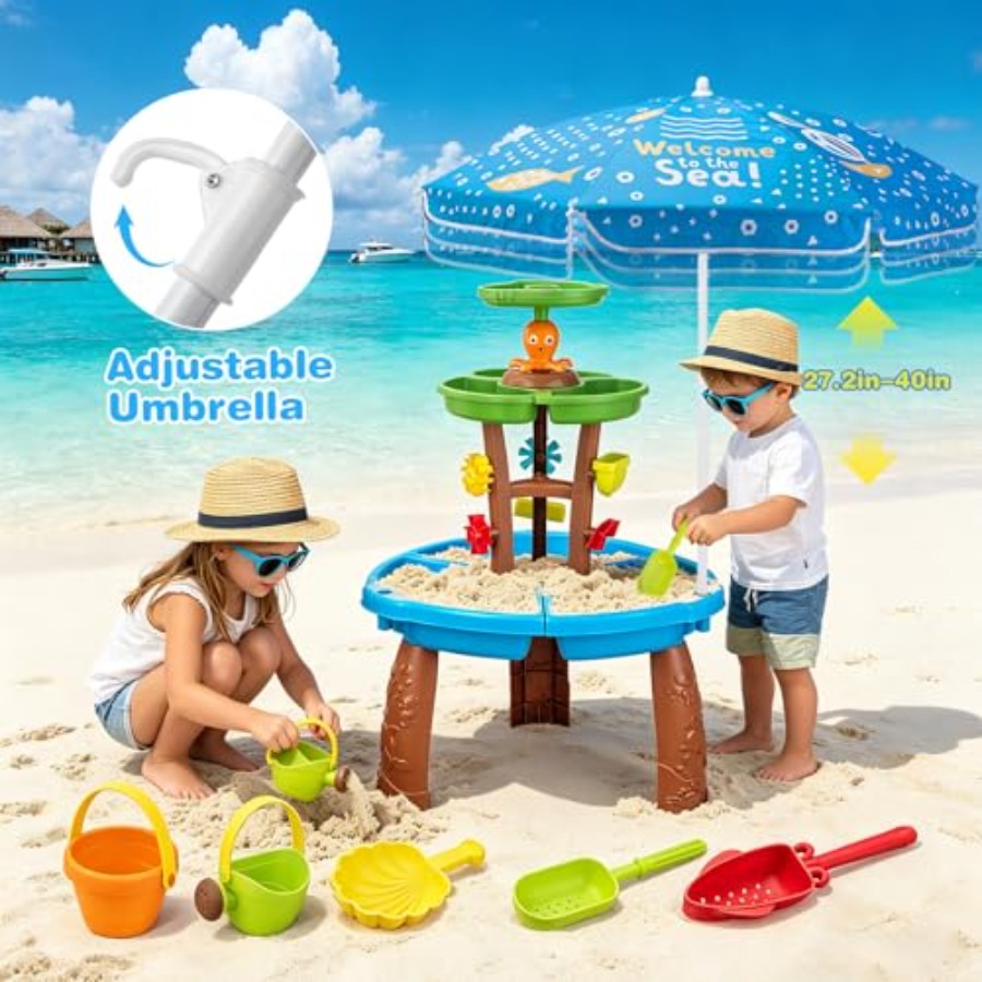 Mesa de agua para exteriores p - Kids Outdoor Sensory Table reseña y precio