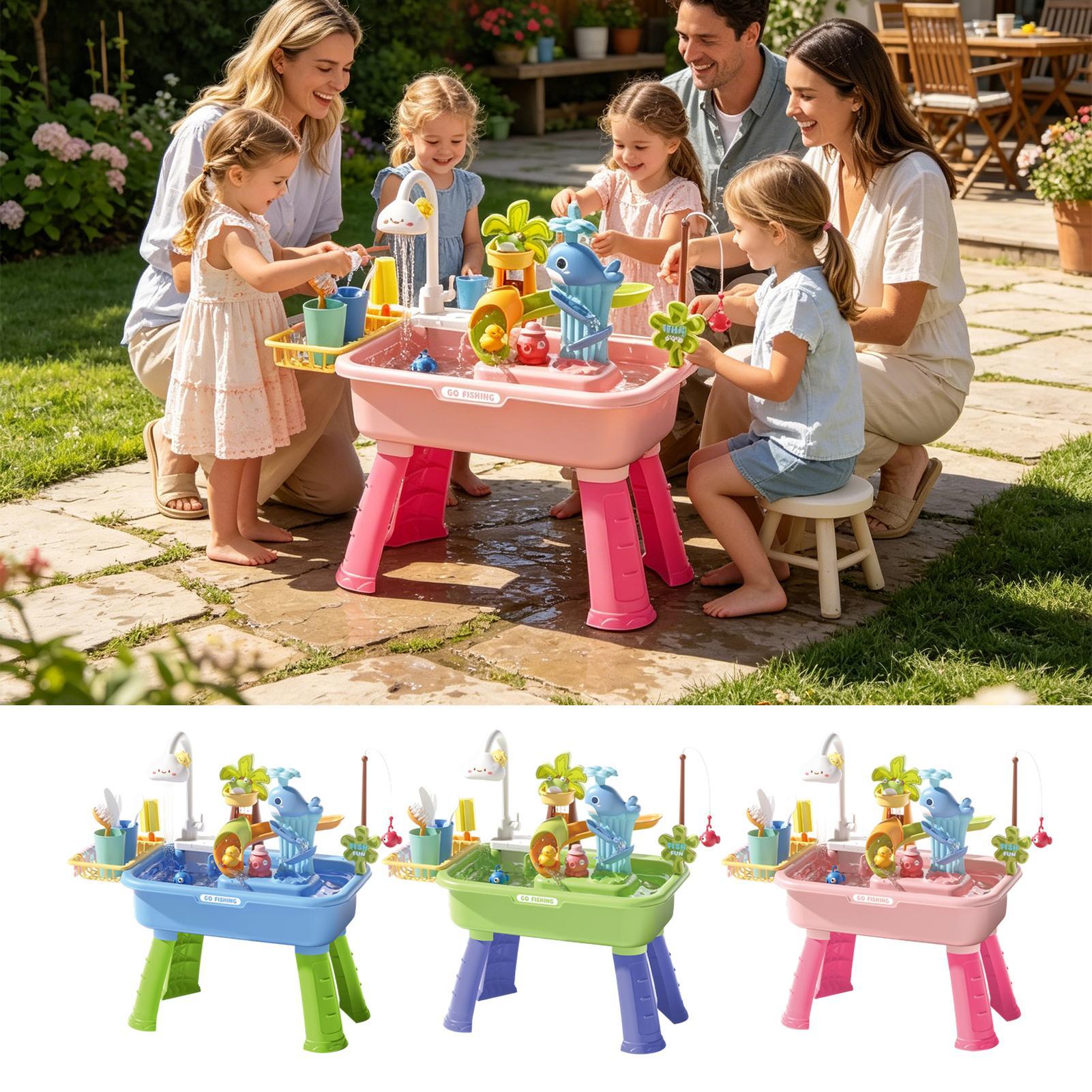 Juego de 43 Piezas de Mesa de  - Kids Outdoor Sensory Table reseña y precio