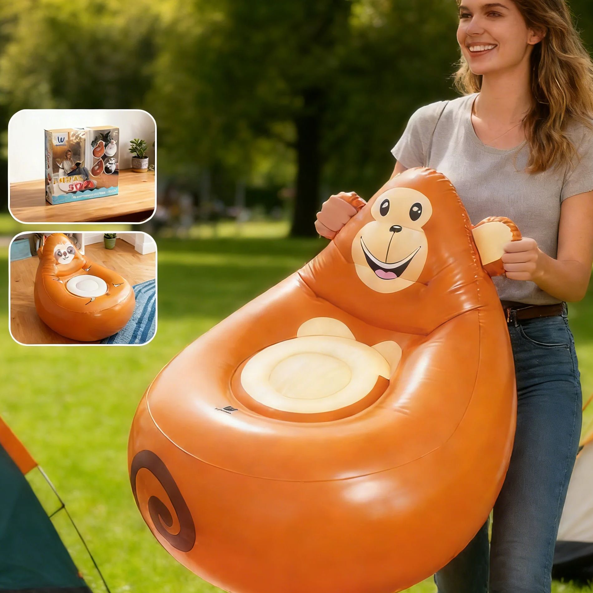Sofá perezoso inflable para ni - Kids Outdoor Lounge Furniture reseña y precio