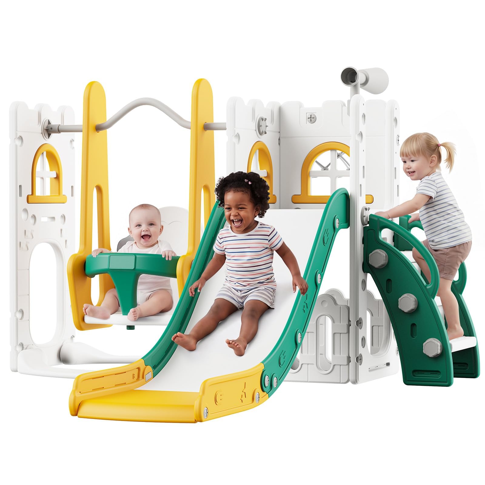 Juego de tobogán y columpio 7  - Kids Outdoor Climber reseña y precio