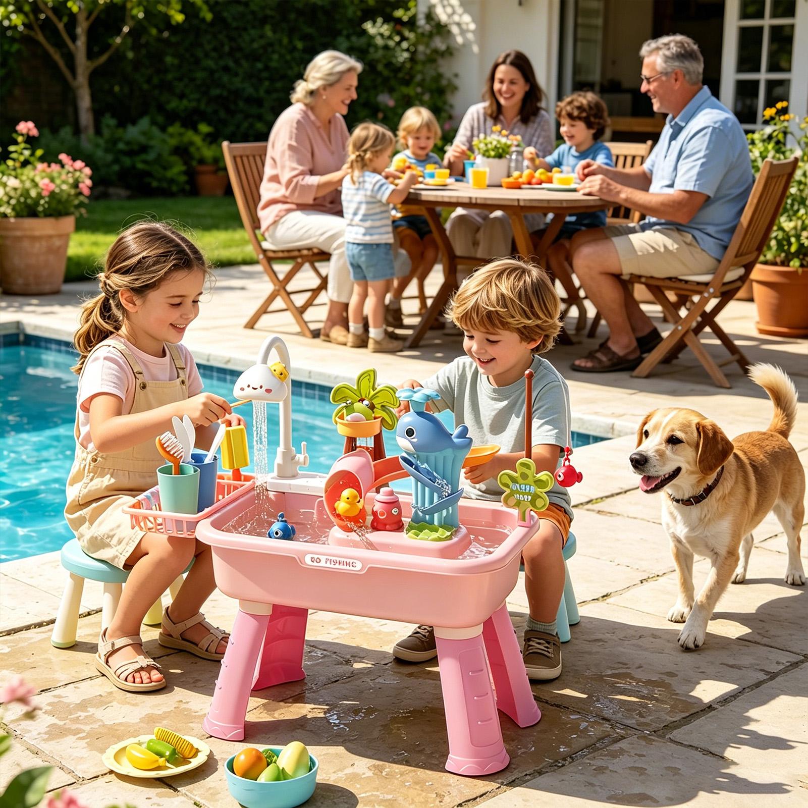 Mesa de Agua para Niños con Bo - Kids Outdoor Sensory Table reseña y precio