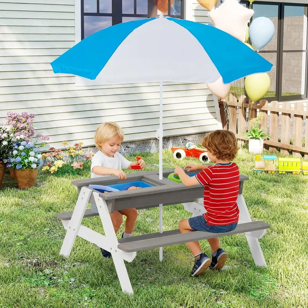 Mesa de Picnic Convertible 3 e - Kids Outdoor Play Table reseña y precio