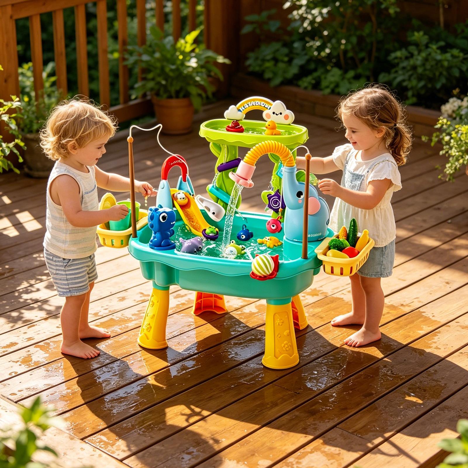 Mesa de Agua Mejorada para Niñ - Kids Outdoor Sensory Table reseña y precio