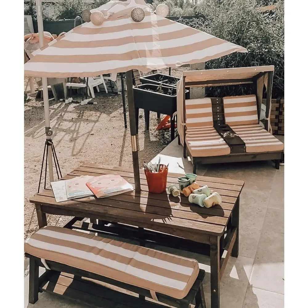 #   Doble exterior de madera c - Kids Outdoor Lounge Furniture reseña y precio