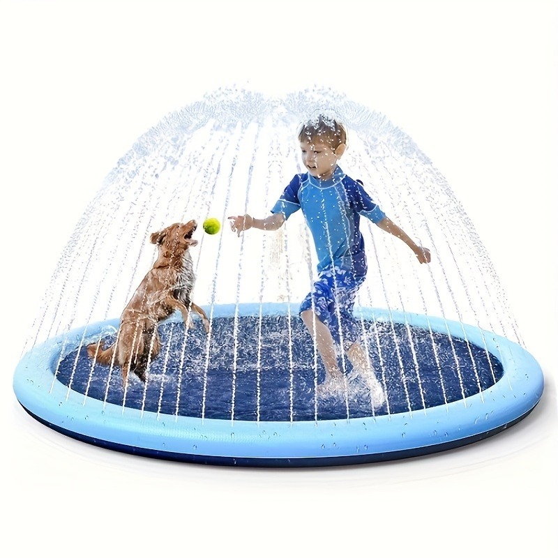 Alfombrilla inflable grande de - Sprinkler Splash Pad reseña y precio