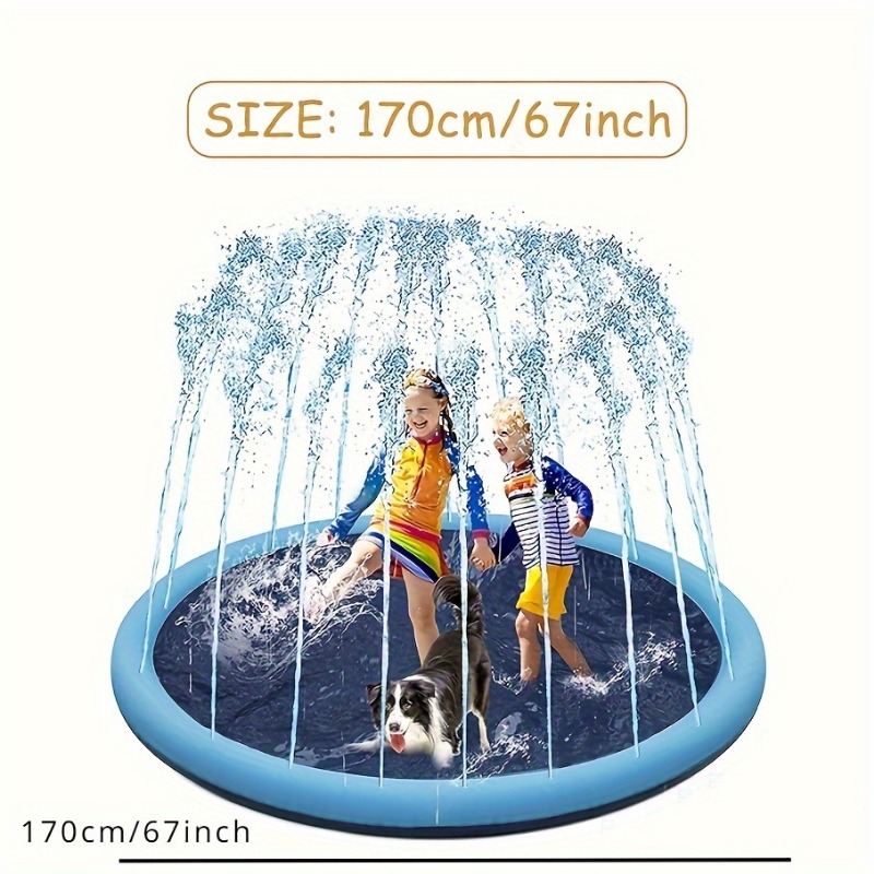 Alfombrilla inflable grande de - Sprinkler Splash Pad reseña y precio