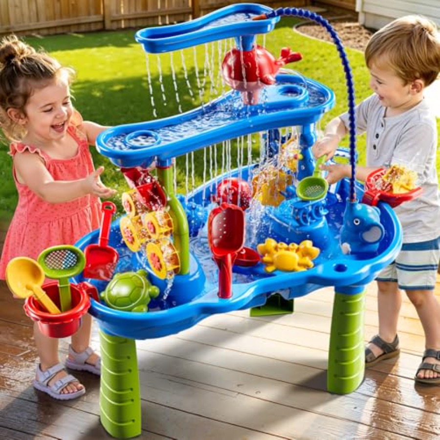 Mesa de agua para exteriores p - Kids Outdoor Sensory Table reseña y precio