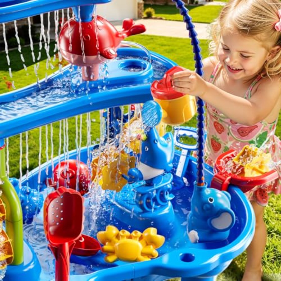 Mesa de agua para exteriores p - Kids Outdoor Sensory Table reseña y precio