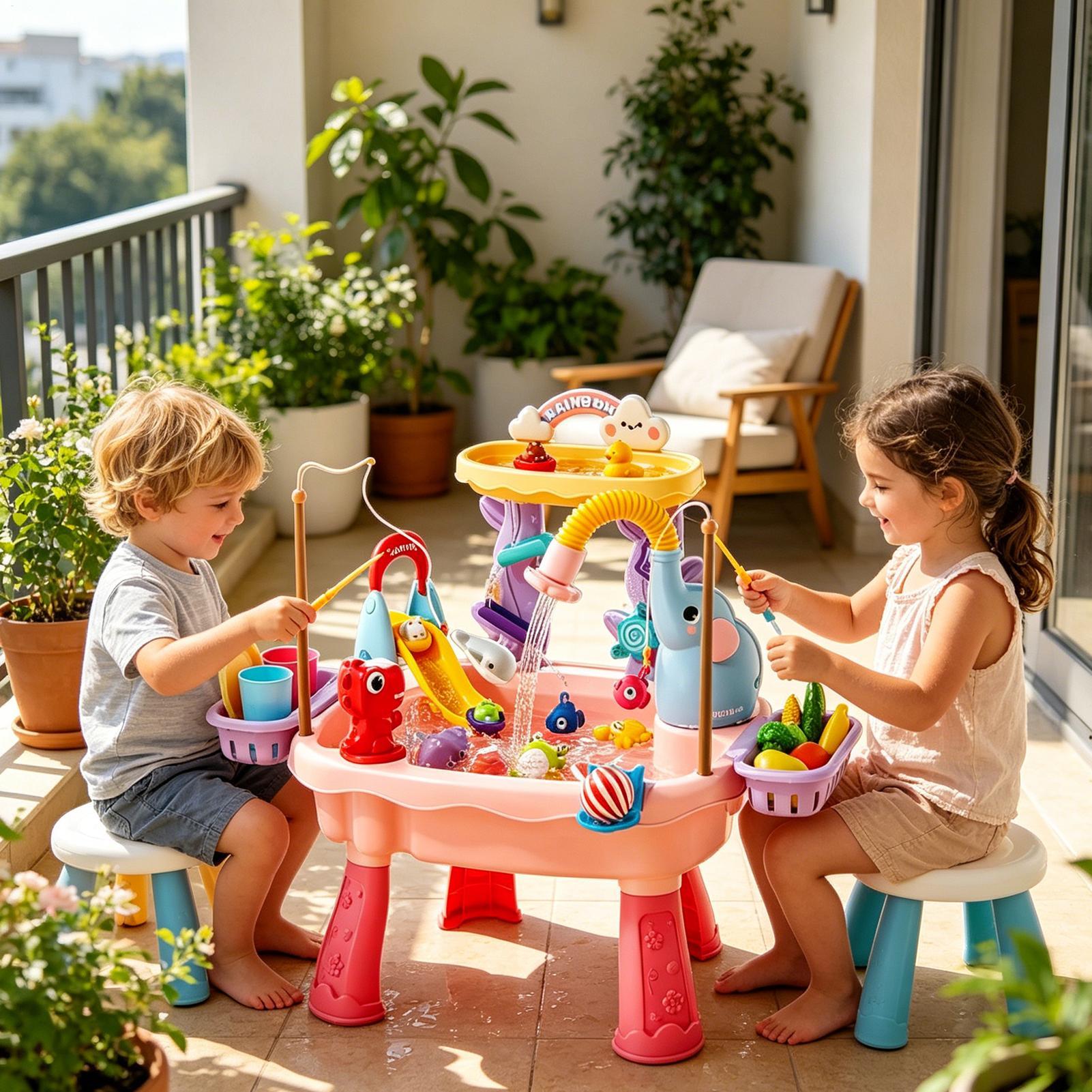 Mesa de Agua para Niños Pequeñ - Kids Outdoor Sensory Table reseña y precio