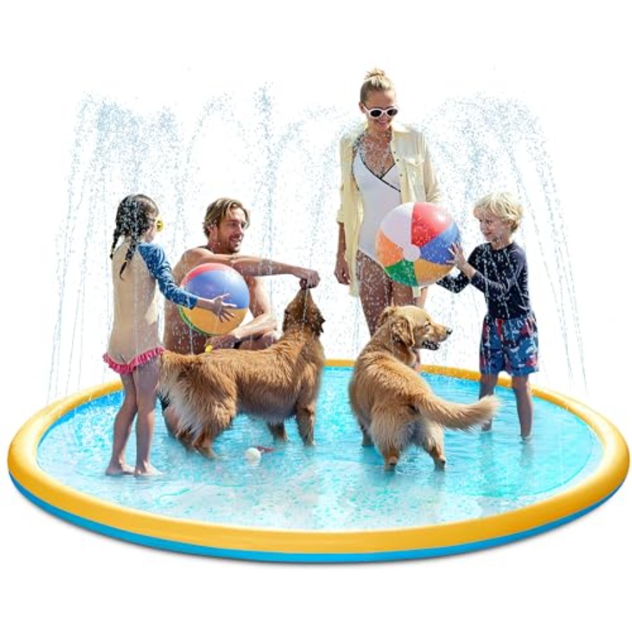 Alfombra de juegos acuáticos p - Sprinkler Splash Pad reseña y precio