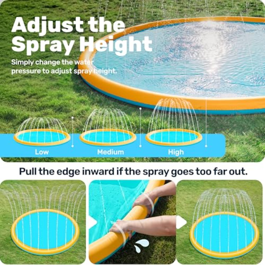 Alfombra de juegos acuáticos p - Sprinkler Splash Pad reseña y precio