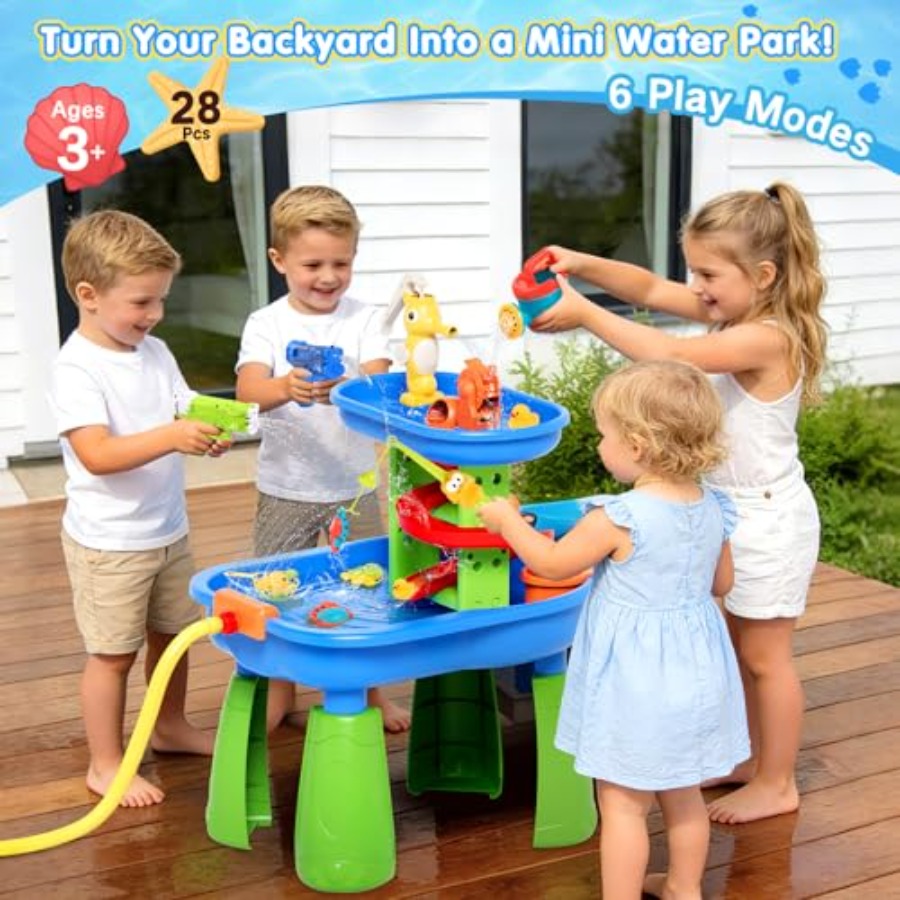 Mesa de agua para exteriores p - Kids Outdoor Sensory Table reseña y precio