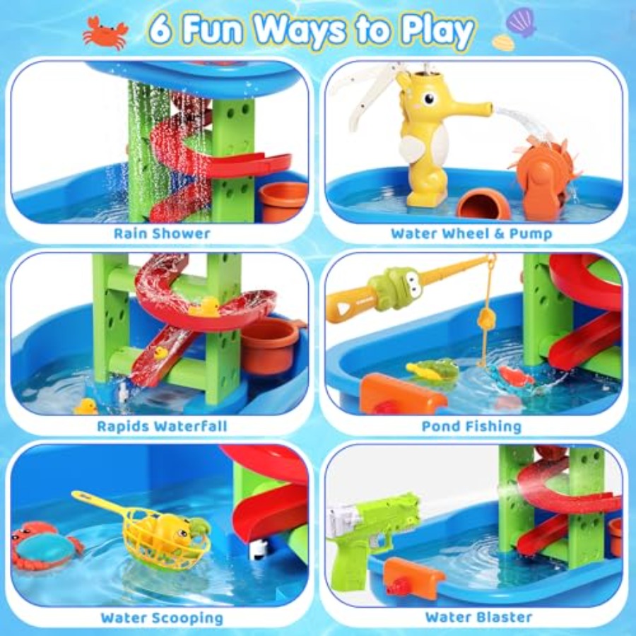 Mesa de agua para exteriores p - Kids Outdoor Sensory Table reseña y precio