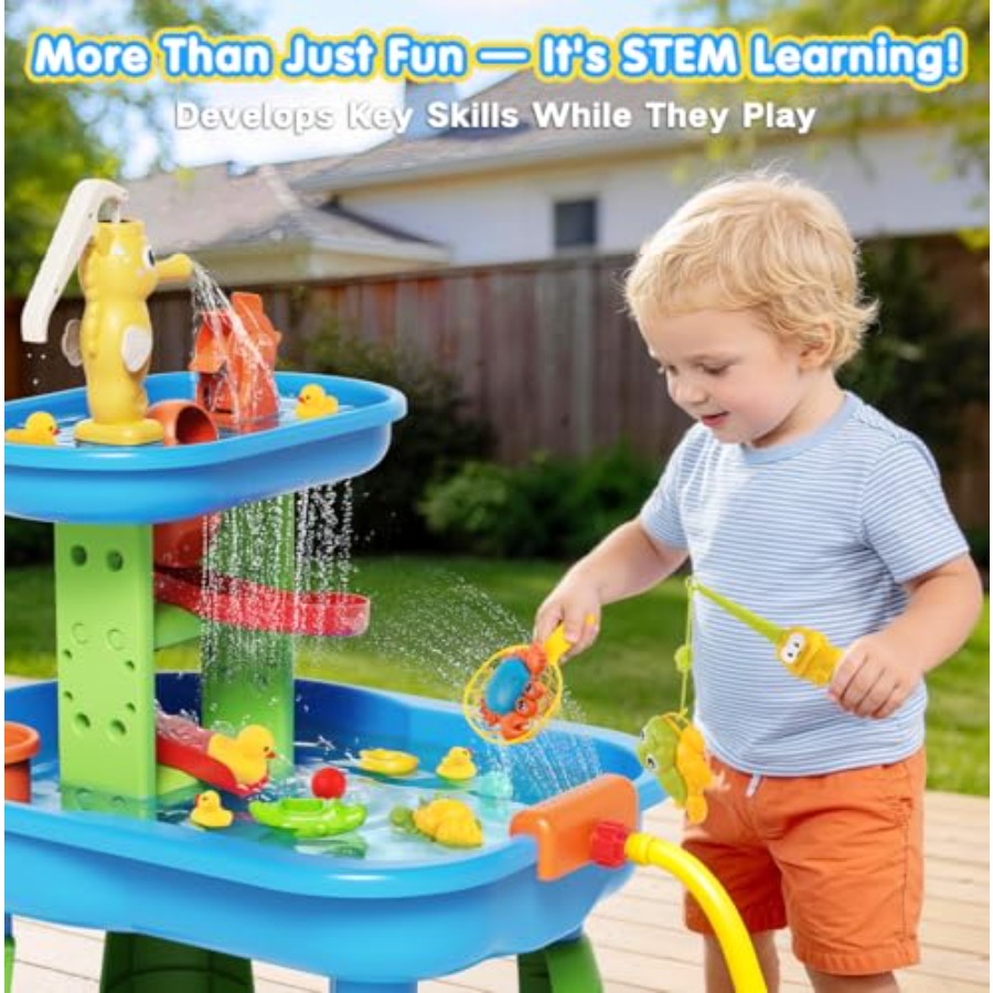 Mesa de agua para exteriores p - Kids Outdoor Sensory Table reseña y precio