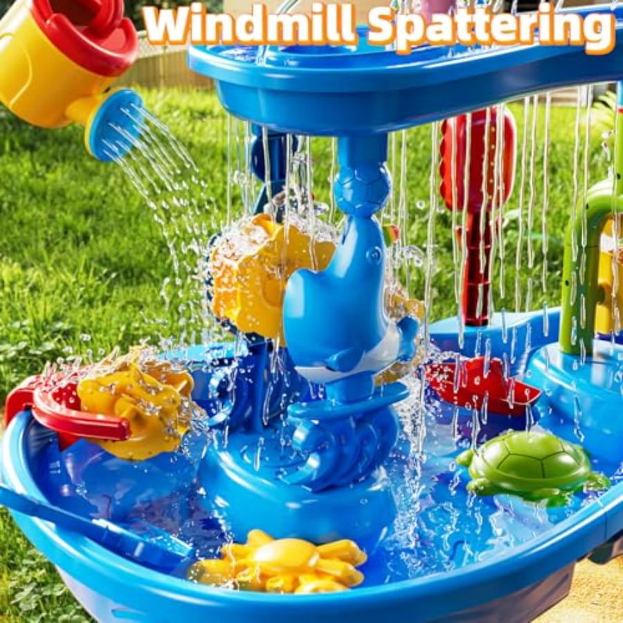 Mesa de juegos sensoriales de  - Kids Outdoor Sensory Table reseña y precio