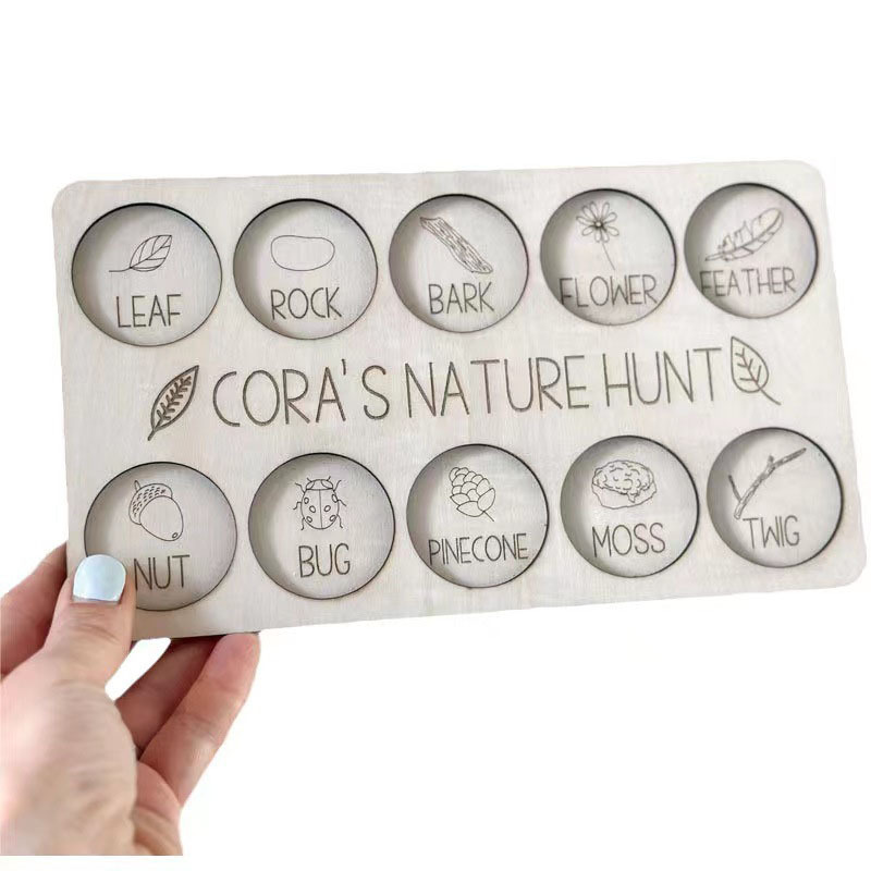 Letrero de Madera Personalizad - Kids Outdoor Nature Scavenger Hunt reseña y precio