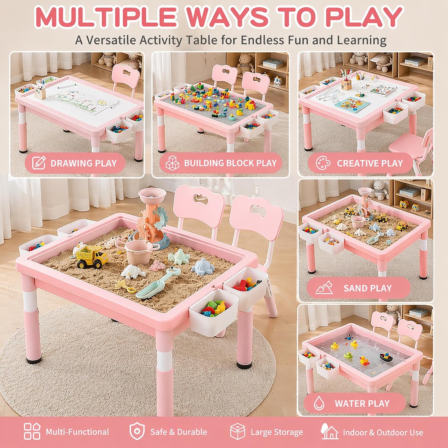 Mesa de Actividades para Niños - Kids Outdoor Sensory Table reseña y precio