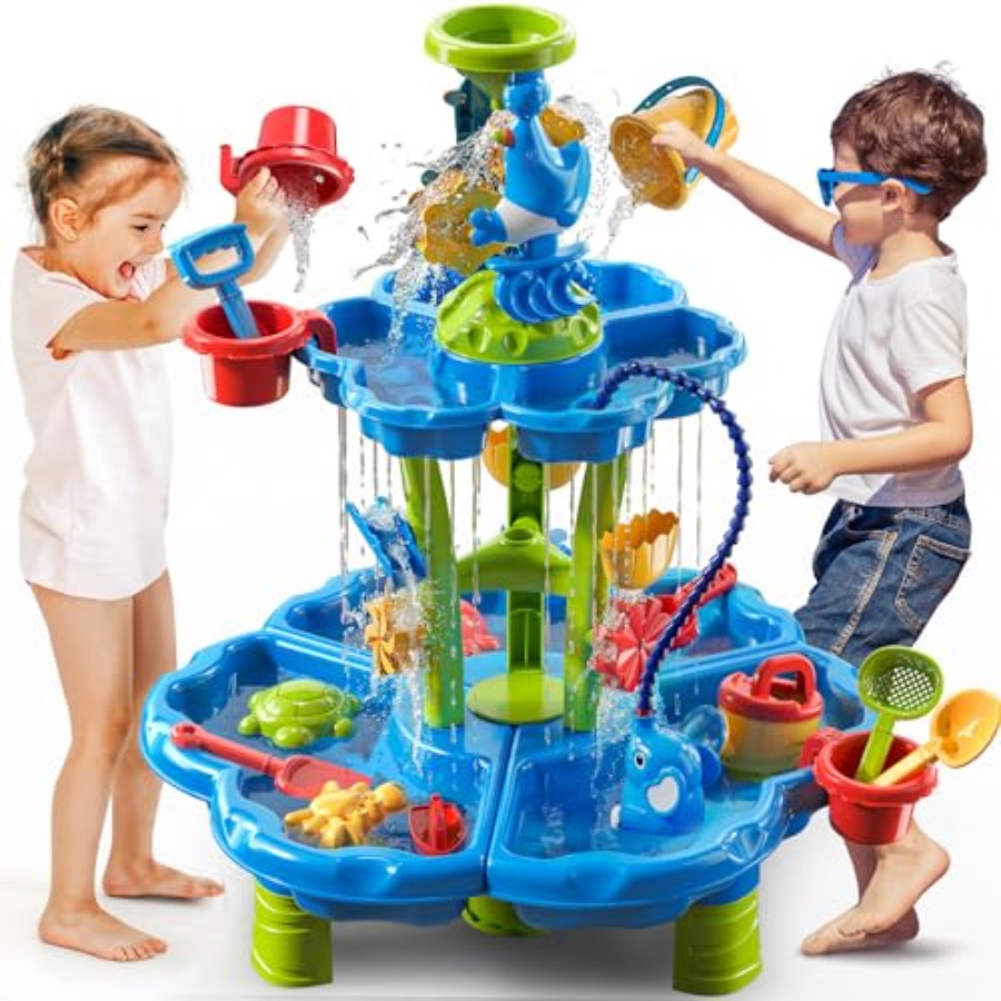 Mesa de agua sensorial para ex - Kids Outdoor Sensory Table reseña y precio