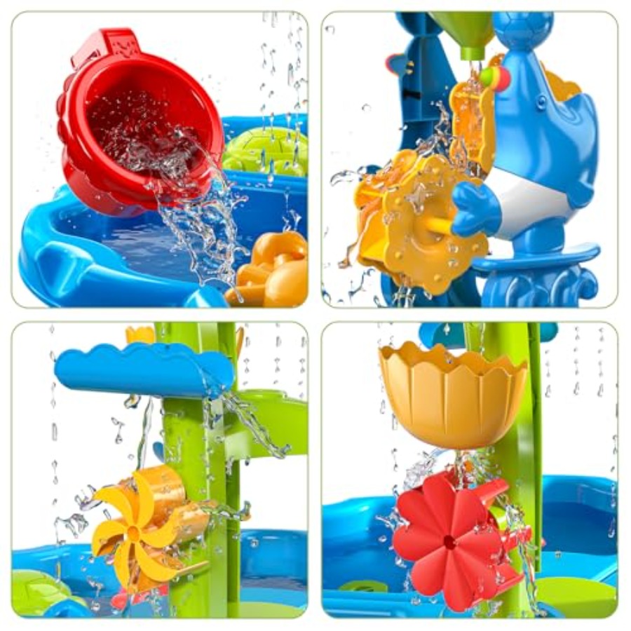 Mesa de agua sensorial para ex - Kids Outdoor Sensory Table reseña y precio