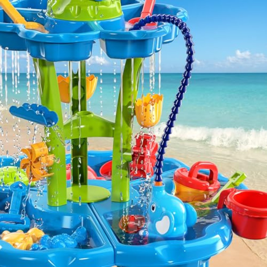 Mesa de agua sensorial para ex - Kids Outdoor Sensory Table reseña y precio