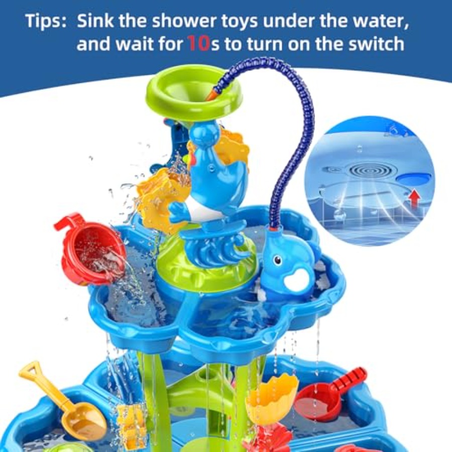 Mesa de agua sensorial para ex - Kids Outdoor Sensory Table reseña y precio